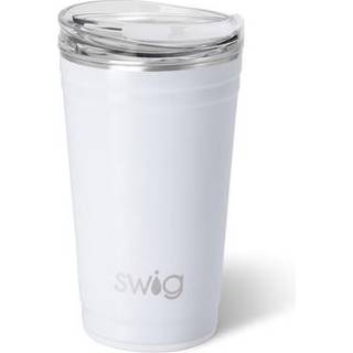 Swig Life 24oz Party Cup Stabelbar isoleret rejsekaffe Tumbler med EZ Skyder Låg Cup Holder Venlig rejse Thermos Rustfrit stål 24 oz Tumbler Gena