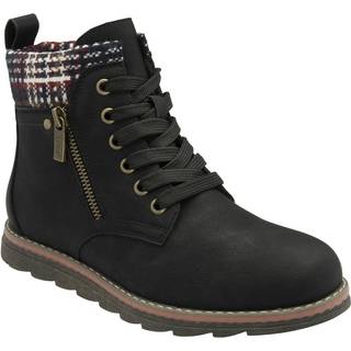 Lotus Lotus Black Zip Up Ankle Boots