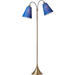 Fodgænger Gulvlampe - Antik Messing/Kornblå - Nielsen Light