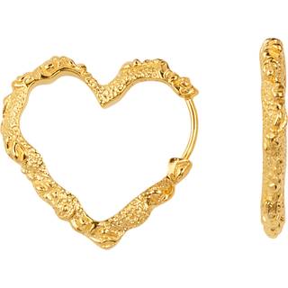 Camille Brinch Heart Crush Hoops Forgyldt