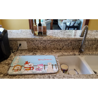 """" Caroline's Treasures BB2396DDM Dish Drying Mat 14 """" """" X 21 """" ""Christmas Carolers"" ""