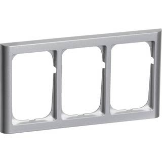 LK FUGA Softline 63 ramme 3x1½ modul, stålmetallic