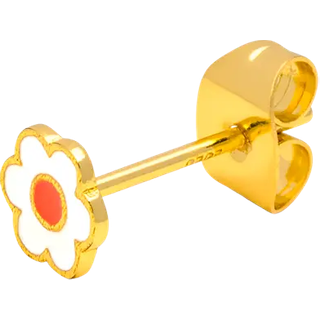 Ørering - Guld - Anemone Orange/Coral/White