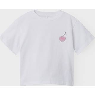 Name It Bright White Cherry Top - Str. 5y 110cm