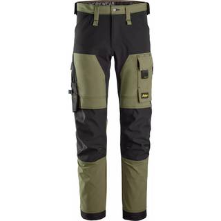 Snickers arbejdsbukser 6375 khaki grøn/sort, 60 63753104060