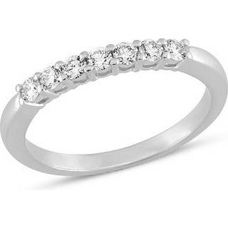 NURAN - Emma alliancering i 14kt. hvidguld m. i alt 0,35ct.