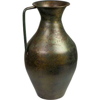 Vase Romimex Antique Brun Metal 22 x 39 x 22 cm Med håndtag