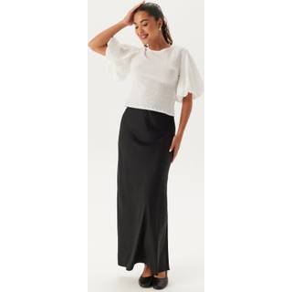 Slit Satin Maxi Skirt
