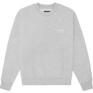 Organic Fitted Crewneck Sweatshirt, Heather Grey, L