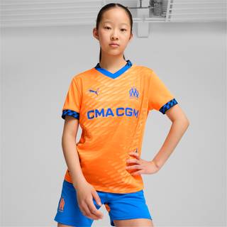 Puma Olympique de Marseille 24/25 Third Jersey Youth, Orange, Size 15-16Y, Clothing - Racing Blue - 15-16Y