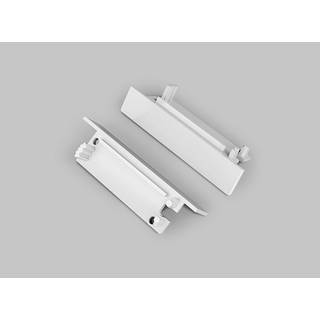 Endestykke FLAT8 - Med hul, hvid