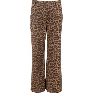 Black Colour Bukser - Abbie - Leopard