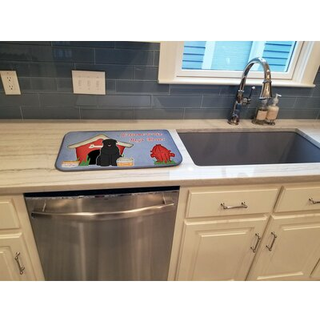 """" Caroline's Treasures Dog House Collection Black Russian Terrier Dish Drying Mat 14 X 21 """"