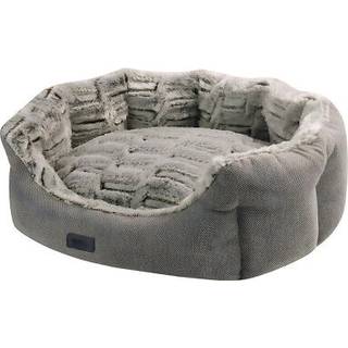 Komfort seng oval CACHO - 45 x 40 x 19 cm - Lysebrun