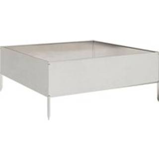 Højbed Rustfrit Stål/Lysegrå - Rustfrit stål / 100 x 100 x 25 cm