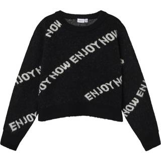 NAME IT Kort Striktrøje Niword Black