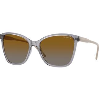 Vogue Briller VO5520S Polarized 3099T5 56 Solbriller Kvinder Grå - Transparent Grey - 56mm