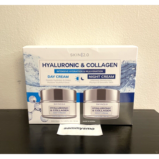 Skin 2.0 Vitamin C og Collagen Day & Night Face Moisturizer Duo Pack - Hudlgetestet - Anti-Aging Brightening Day Cream - Cruelty Free Korean Ski