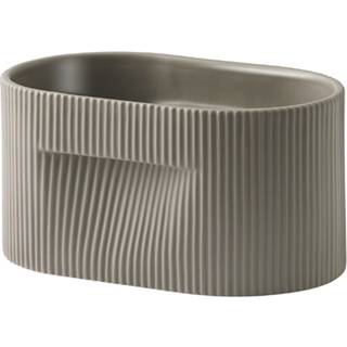 Muuto Ridge Krukke 13 Cm - Krukker Lertøj Taupe - 44665