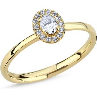 Nuran - Champagne ring i 14 kt guld med i alt 0,24ct