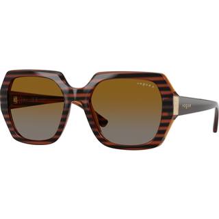 Vogue Briller VO5612SB Polarized 2571T5 55 Solbriller Kvinder Brun - Striped Brown On Tortoise - 55mm