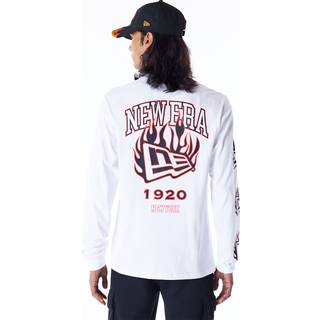 New Era Flag Flame White Long Sleeve T-Shirt adult unisex White adult unisex White adult unisex White adult unisex White adult unisex White adult unis - 2xl