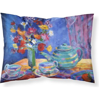 """" Caroline's Treasures """" ""Blue Tea by Wendy Hoile"" """" ""Trykt polyesterkonvolutlukning Pillowcase Standard Multicolor"" ""