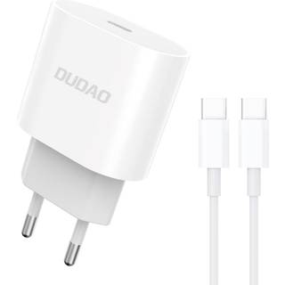 DUDAO A8SEUC PD 20W Quick Charge USB-C oplader. Inkl USB-C kabel