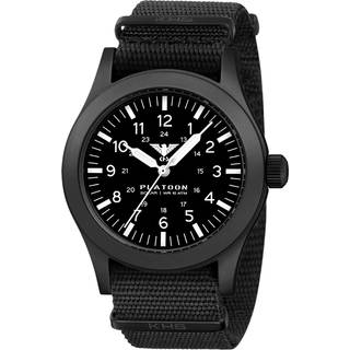 KHS PLABSS.NB Armbanduhr Platoon Stahl Solar Schwarz