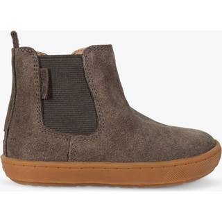 Toezone ToeZone River Boys Brown Suede Leather Gusset and Zip Boots