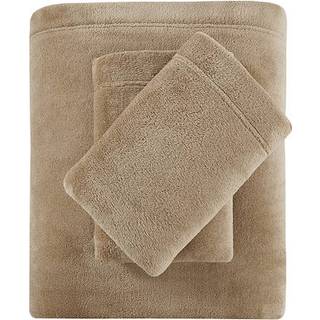 ?gte nord ved s?vnfilosofi fleece ark s?t dronning solid farve varm & plys ark bl?d fleece senget?j queen size ark monteret lomme passer op til 1