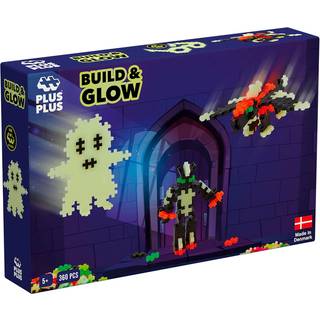 Plus Plus Mini Build and Glow - 360 byggeklodser som lyser i mørket