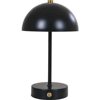 Holt LED Bordlampe, sort/messing genopladelig