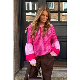 Noella Sweater - Liana Knit - Pink Bubblegum