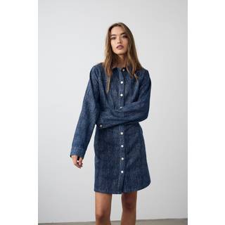 Noella Benita Ls Dress Blue Snow Wash