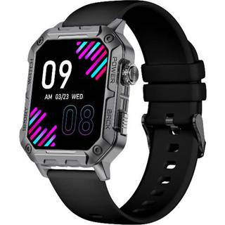 Nilox NXSWTRAILROUND Smartwatch og sportsur 3,53 cm (1.39) Digital 360 x 360 pixel Berøringsskærm Sort
