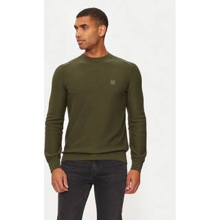 BOSS Orange Herren Pullover grün unifarben