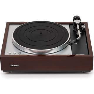 Thorens TD 1600 med TP160 valnød - Vinylpladespiller, Manuel, Remtræk, 33 rpm, 45 omdrejninger