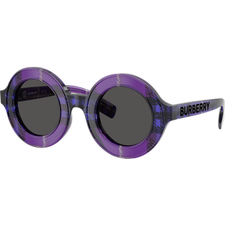 Burberry Børn JB4386 411387 Solbriller Acetat Violet Grå Rund Normal
