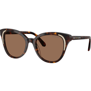 Swarovski Kvinde SK6031 100273 Solbriller Acetat Brun Brun Sommerfugl Normal