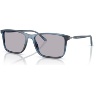 Giorgio Armani Mand AR8218 6165M3 Solbriller Acetat Blå Grå Firkantet Fotokromatisk