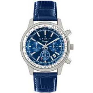 Spirit SP1007 Chronograph Blue Leather Strap Watch - W27126