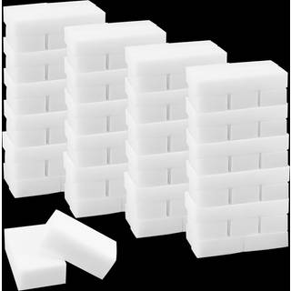 Manchap 100 Pack White Melamine Skum Sponge Cleaning Pads Letvægt Ikke-skrubbe svamp Scrubber Foam Dish Svampe Eraser til vægmøbler køkkenbil 3,9