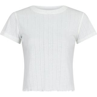 Lonnie Pointelle T-shirt, White, 34