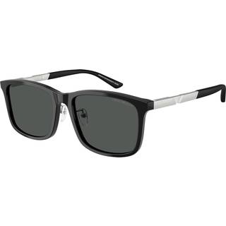 Emporio Armani Mand EA4241D 501787 Solbriller Acetat Sort Grå Firkantet Normal