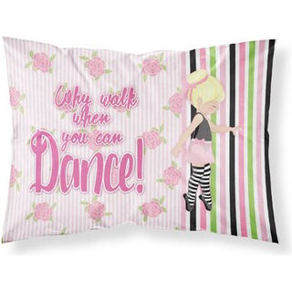 """" Caroline's Treasures Ballet Dance Stripes Blonde Pillowcase Standard Multicolor """"