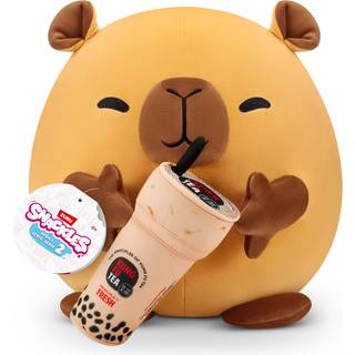 Snackles Series 2 Capybara & Boba 14 tum plysch av Zuru Ultra Soft Plush Collectible Plush med riktiga licensierade varumärken fyllda djur som är