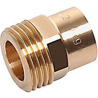 lodde overgangsnippel 1'' - 22 mm. Med rørgevind nippel og loddemuffe