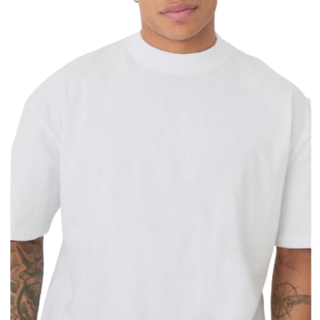 Mens White Oversized Over Seam Spider Back Print T-shirt