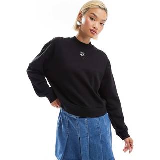 Sweatshirt i sweatkvalitet af bomuld med relaxed fit og broderet logo